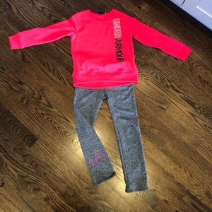 Under Armour size 6 girls athletic set